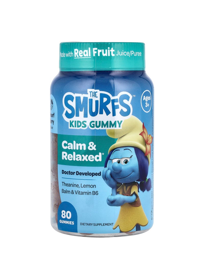 Kids Gummy, Calm & Relaxed, Ages 3+, Smurf Berry, 80 Gummies